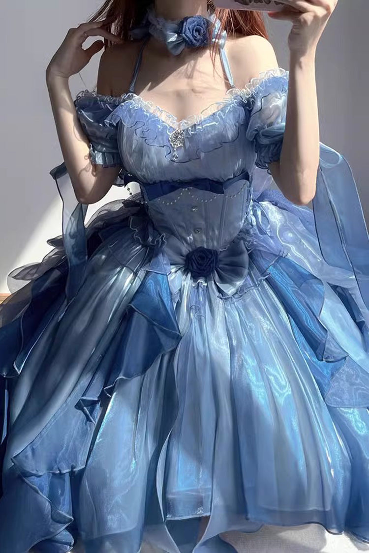 2022 Elegant Princess Puffy Sleeve Light Blue Quinceanera Prom Dresses With  Rape Cape Robe Ball Gown Off The Shoulder Long Charro XV New Party Dress  Vestidos 15 Anos From 136,42 € | DHgate