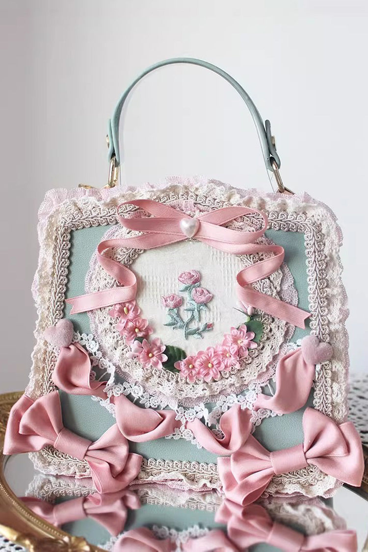 Four Seasons Floral Bowknot Lace Sweet Elegant Gorgeous Lolita Handbag 9 Colors