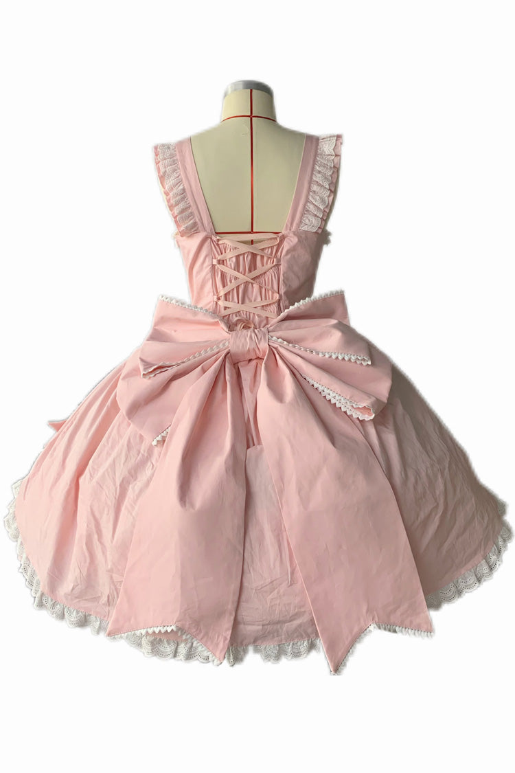 [Grisha] Gilet sans manches à volants triple couche avec nœud en dentelle douce taille plus robe Lolita Jsk 3 couleurs 