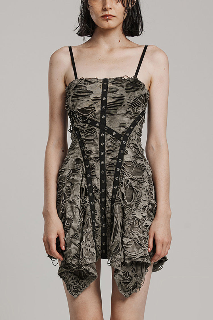 Robe Steampunk pour Femme avec Maillage Irrégulier - 2 Couleurs 
