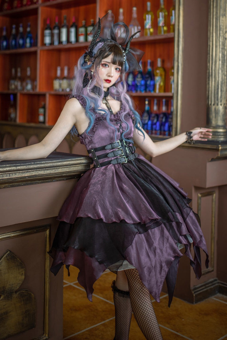 Purple [Seven Deadly Sins: Lust] Multi-Layered Irregular Gothic Lolita Jsk Dress