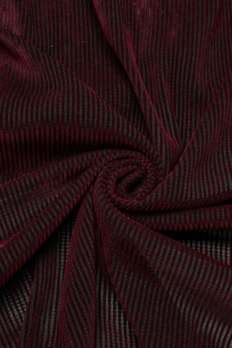 Schwarz/Rot Doppelreihige Lange Puffärmel Herren Gothic Bluse 