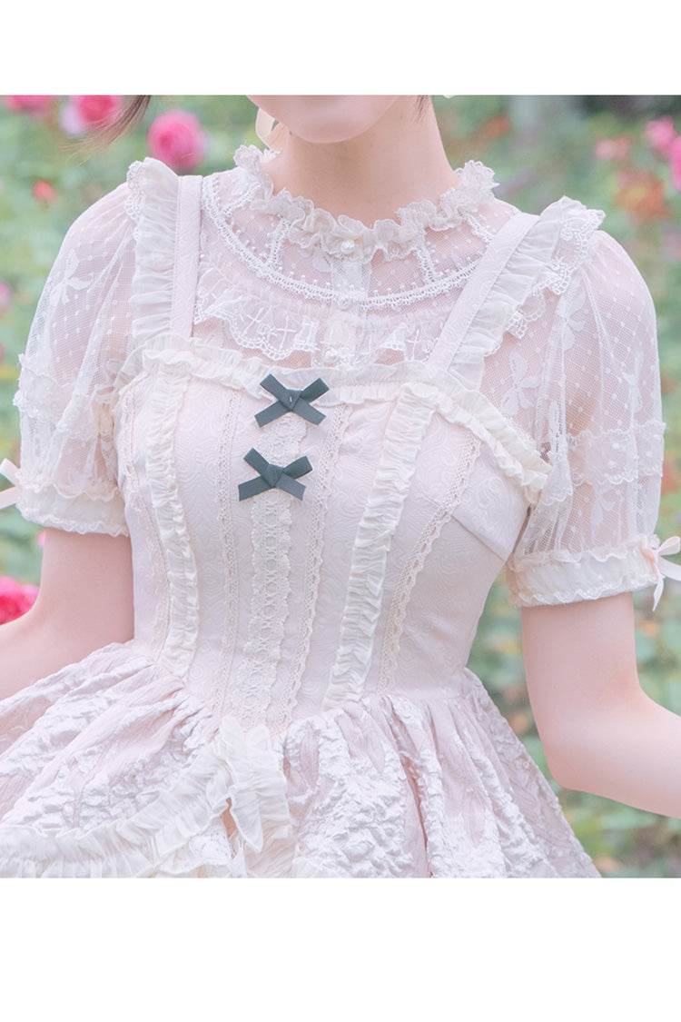 Detachable Pad Puff Sleeves Sweet Lolita Short Shirt 3 Colors