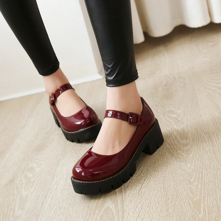 PU Leather Puppy Heel Classic Lolita Shoes 4 Colors