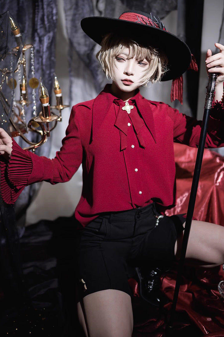 Princess Chronicles The Unknown Shadow Gothic Ouji Lolita Blouse 3 Colors