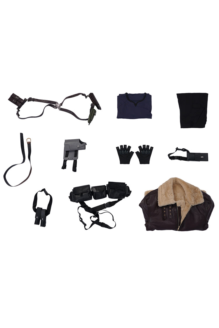 Resident Evil 4 Remake Leon S Halloween Cosplay Costume Set (Without Shoes)