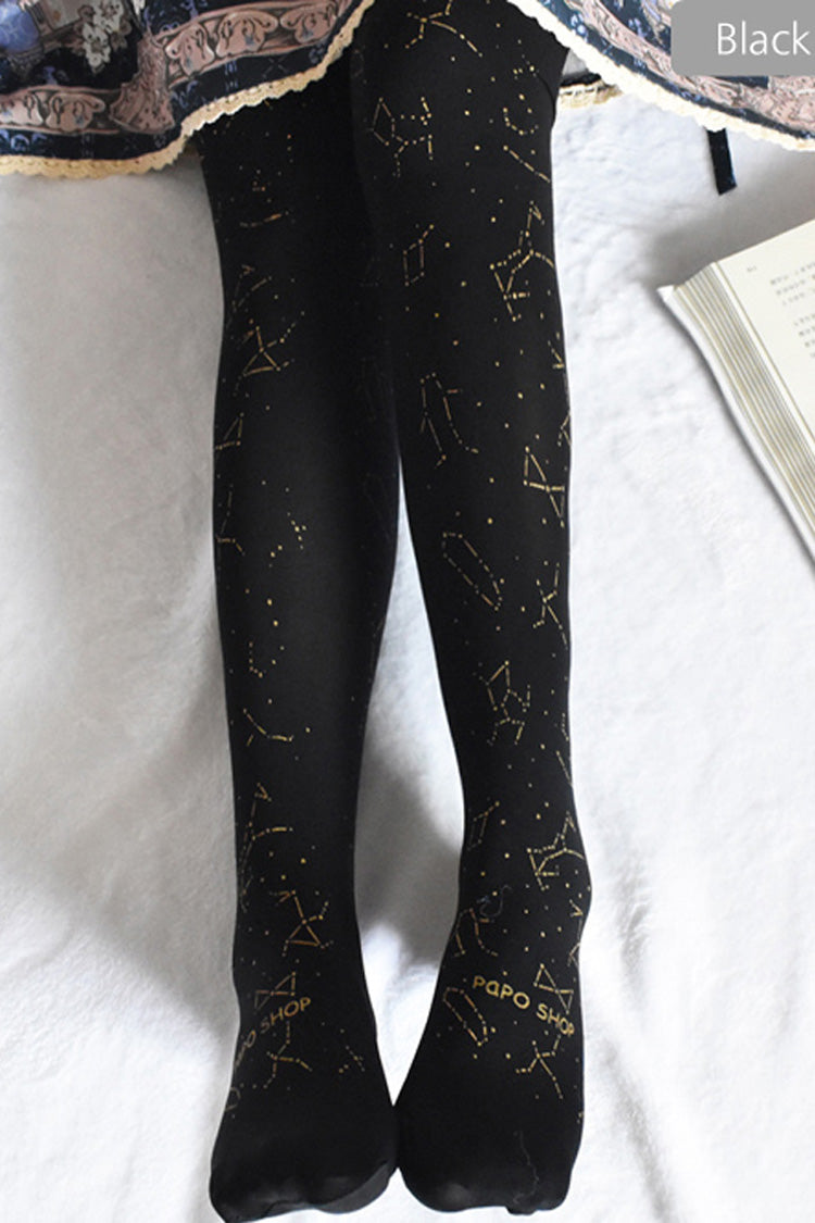 Zodiac Print Bronzing Classic Lolita Tights 2 Colors