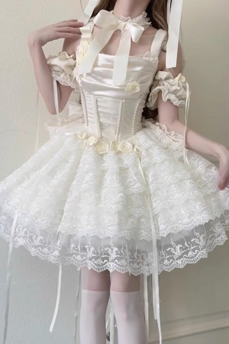 Ivory Angel Sweetheart Multi-Layered Lace Sweet Princess Ballet Lolita Dress