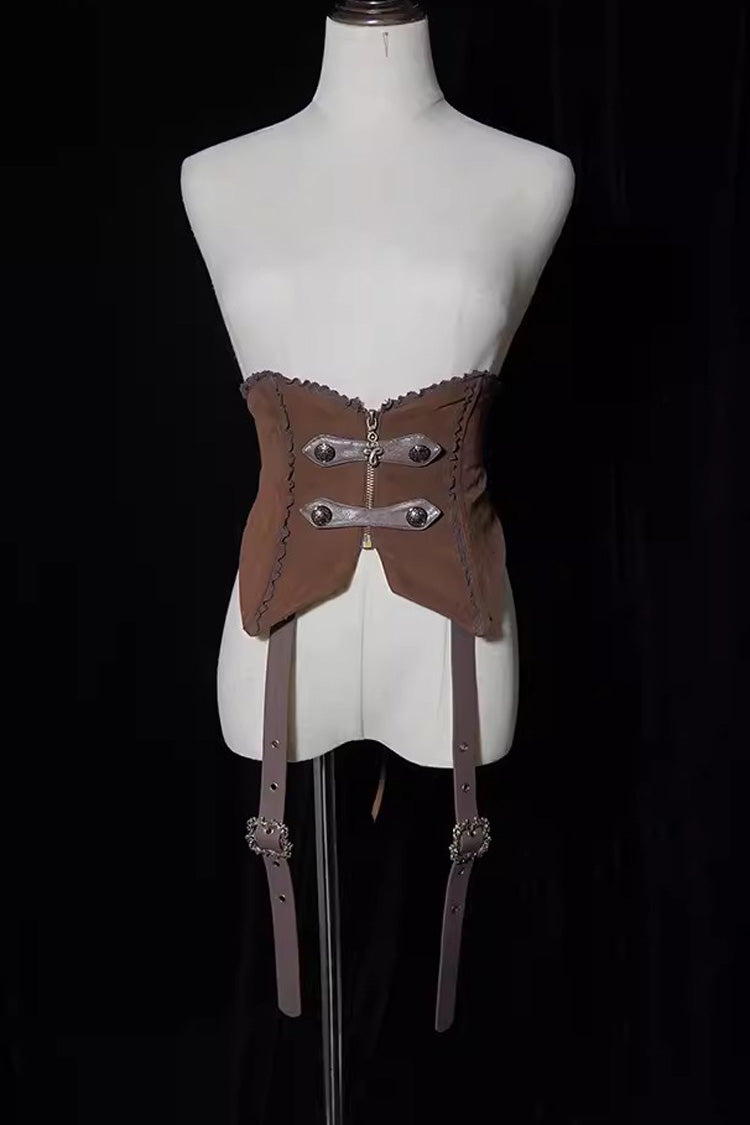 Brown Pirate Series Navigation Treasure Hunting Guide Ouji Handsome Lolita Waistband