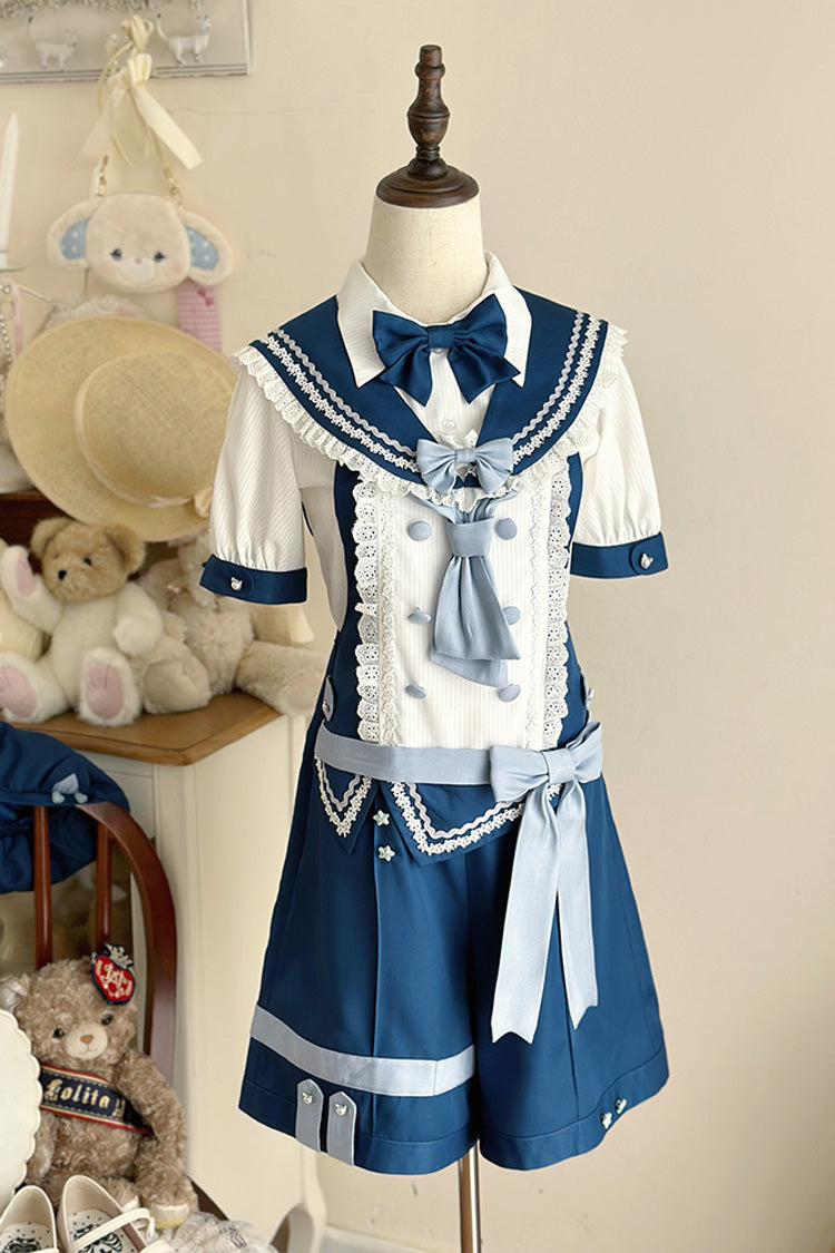 Chartres Meow Team Bowknot Ouji Fashion Cooles Lolita-Shorts-Set in 3 Farben