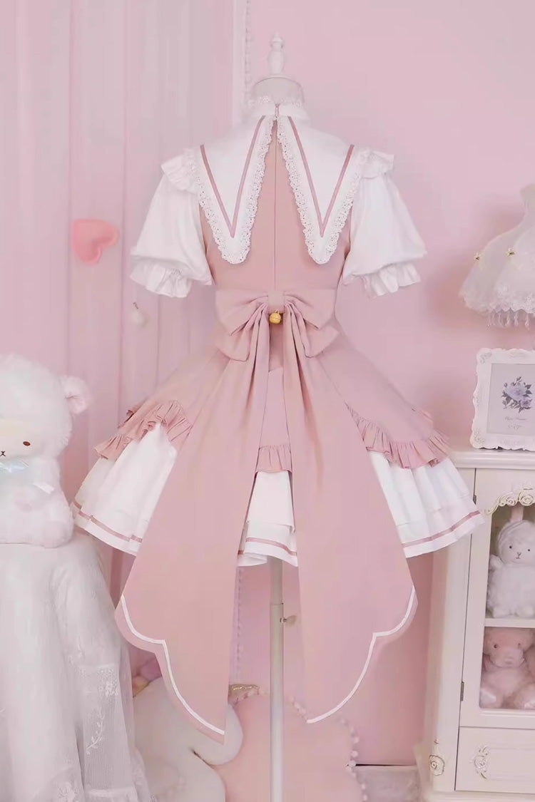 Magical Girl Long Sleeves Multi-layer Ruffle Bowknot Sweet Princess Lolita Dress 2 Colors