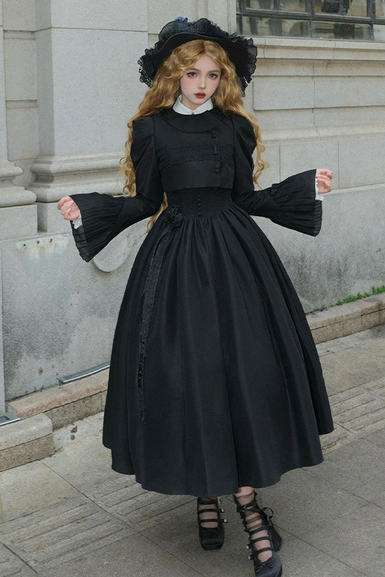 Black Night Traveler Breast Support Classic Gothic Lolita Jsk Dress