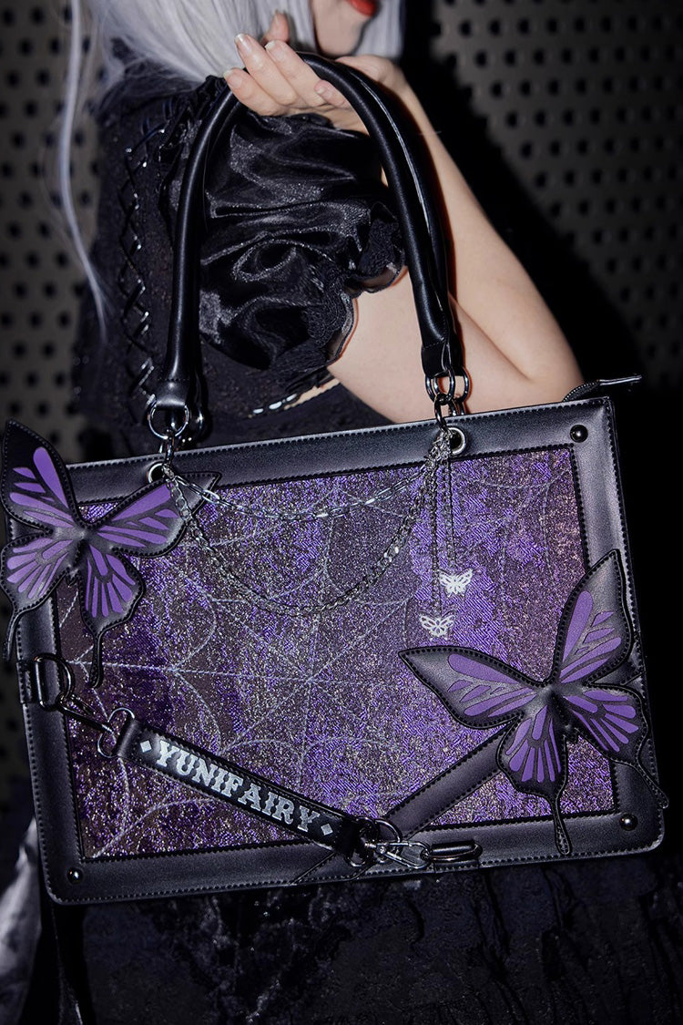 Maze Butterfly Print Gothic Lolita Shoulder Bag 3 Colors