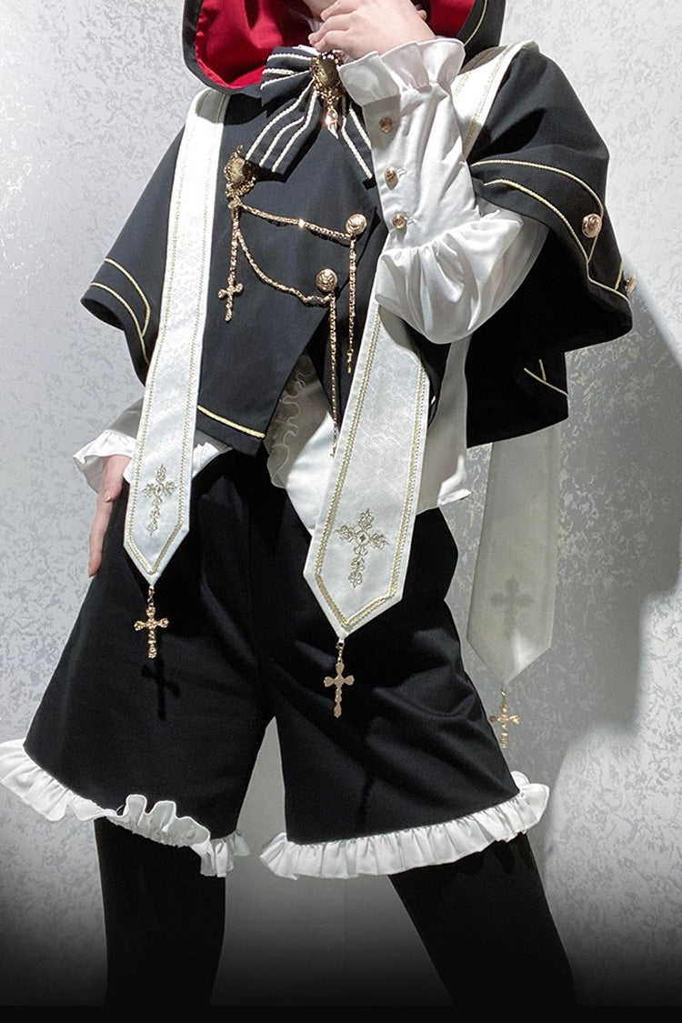 Black [The Choir of The Church] Ouji Fashion Gothic Prince Lolita Set (Older Brother Version)