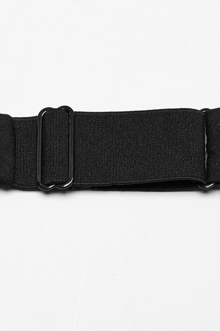 Ensemble de débardeur punk noir à dos nu pour femmes avec jupe 