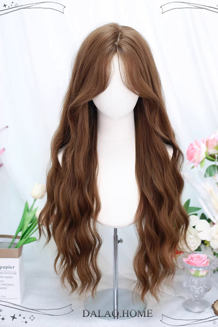 Brown Secondary Water Wave Eight Long Sweet Lolita Wig