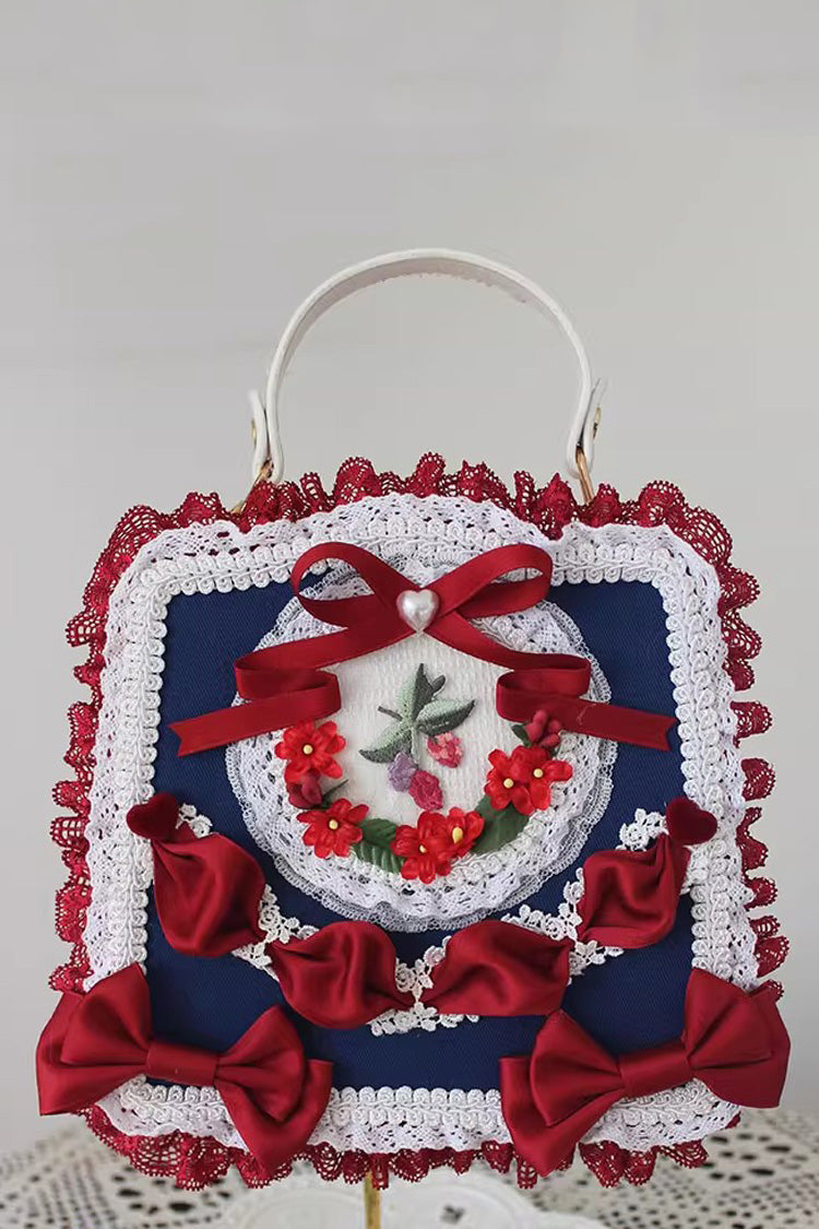 Four Seasons Floral Bowknot Lace Sweet Elegant Gorgeous Lolita Handbag 9 Colors
