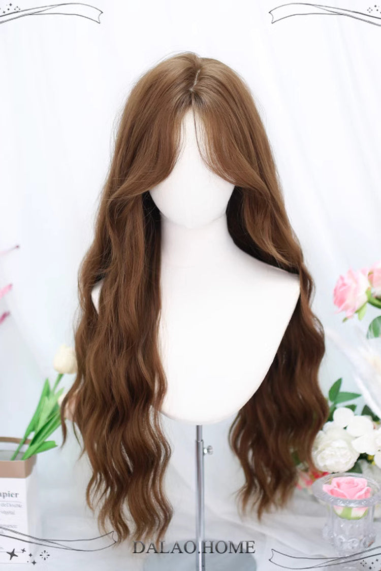 Brown Secondary Water Wave Eight Long Sweet Lolita Wig