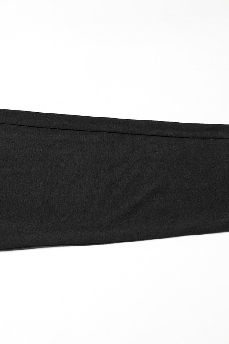 Black Tie-dyed Sagging Men's Punk Pants with Staps