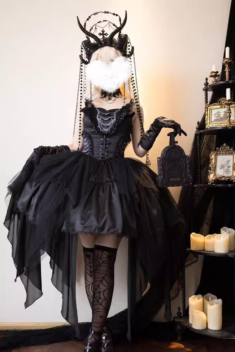 Gothic Goat Black Goat of the Forest Lace-Up Gothic Elegant Lolita Dress – LolitaInside