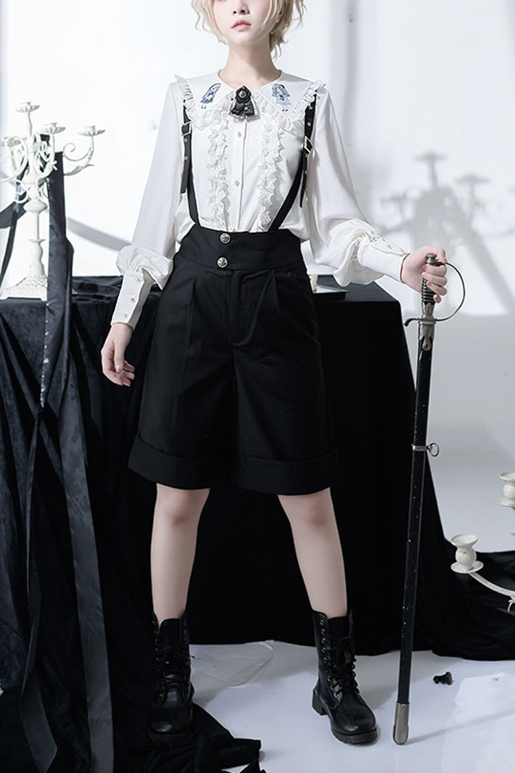 Black/White Gothic Erosion Heart Series Ouji Lolita Set