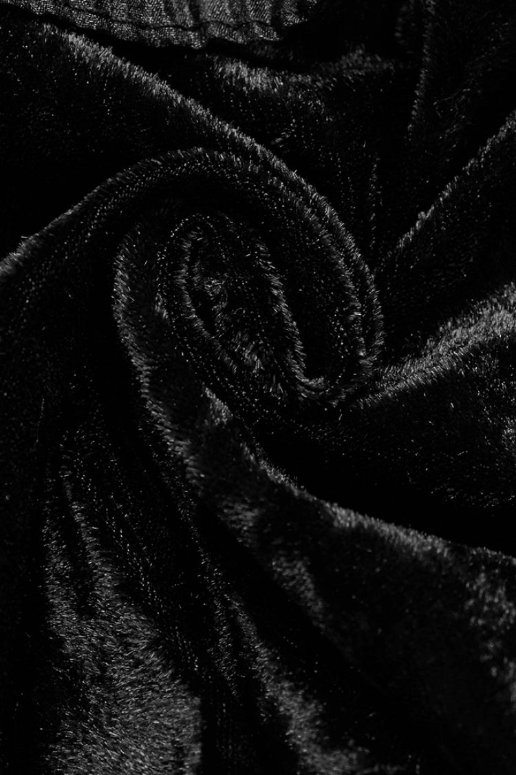Black Sleeveless Ruffle Stitching Lace Women's Gothic Cape