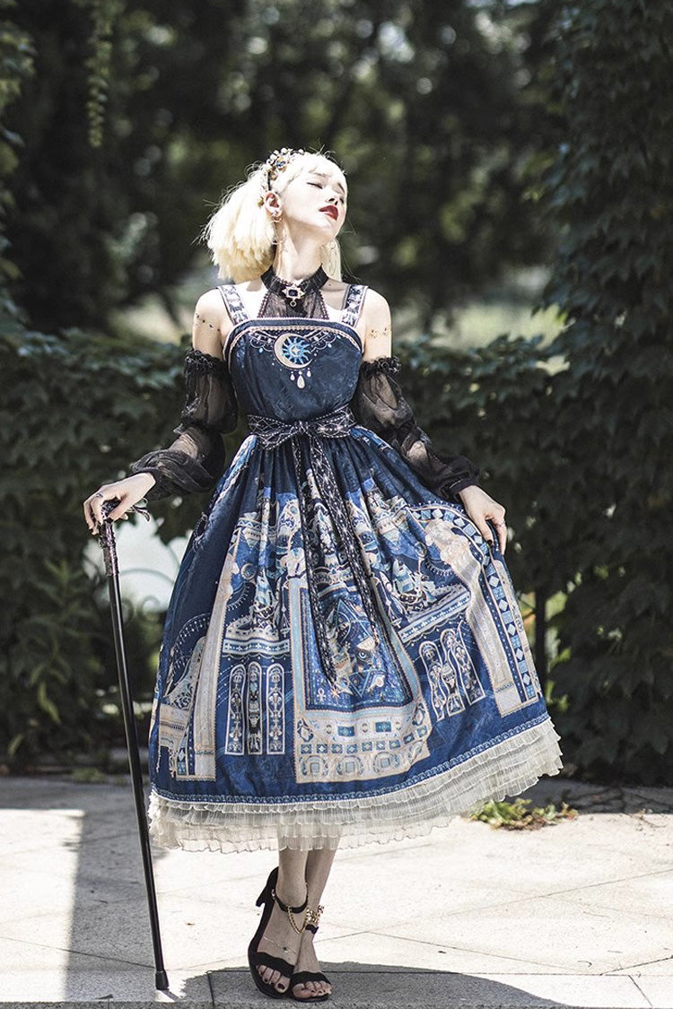 Dusk Best Gothic Lolita-Kleid mit Rüschen im ägyptischen Stil, 3 Farben
