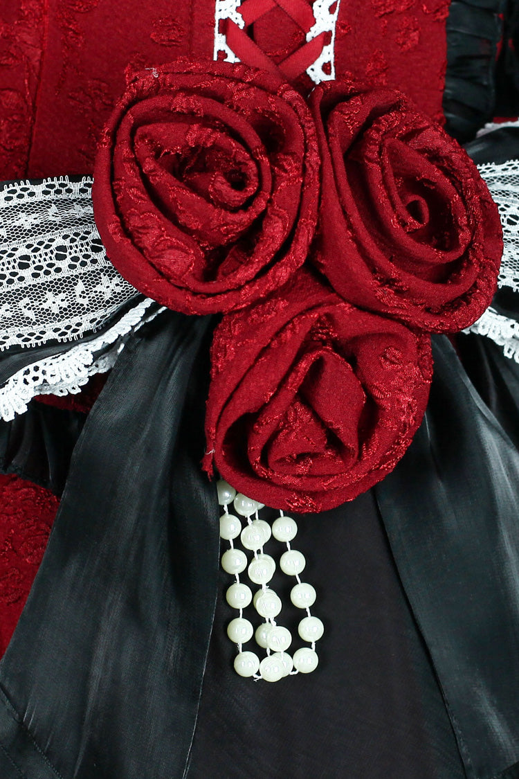 [Spring Overture] Square Collar Short Sleeves Ruffle Cardigan Bowknot Lace Sweet Elegant Lolita Skirt Set 4 Colors