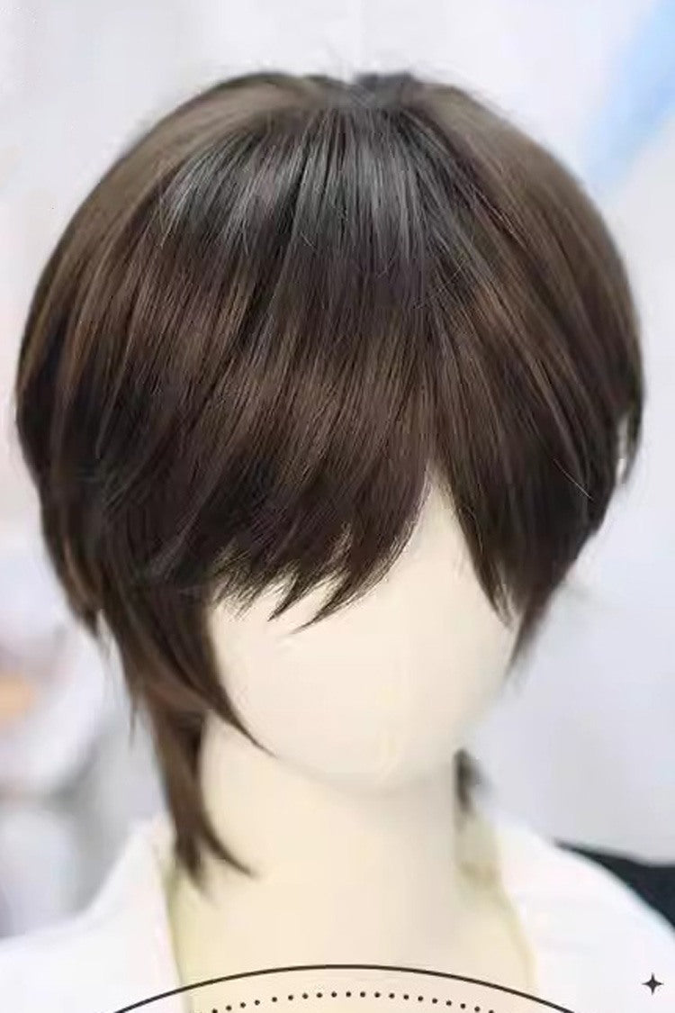Perruque Lolita courte androgyne cool de style japonais 2 couleurs