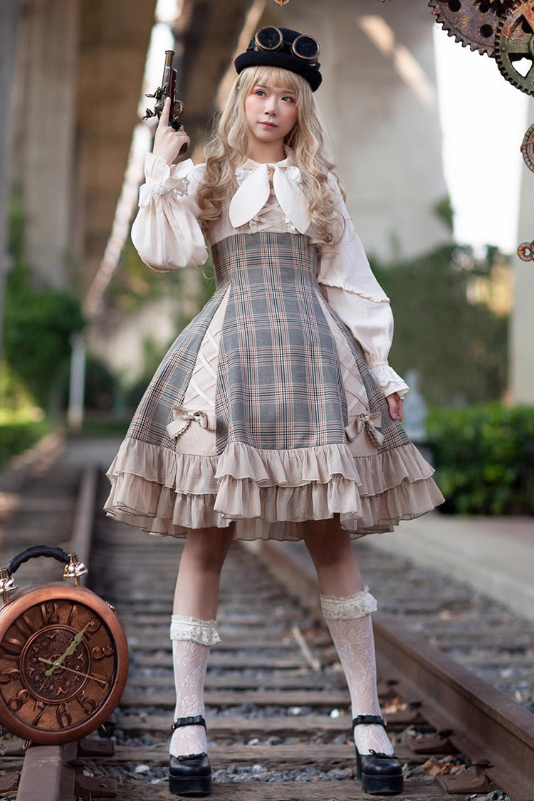 Multi-Color Backlight Memoirs Elegant Slim Bowknot Sleeveless Ruffle Classic Lolita Dress
