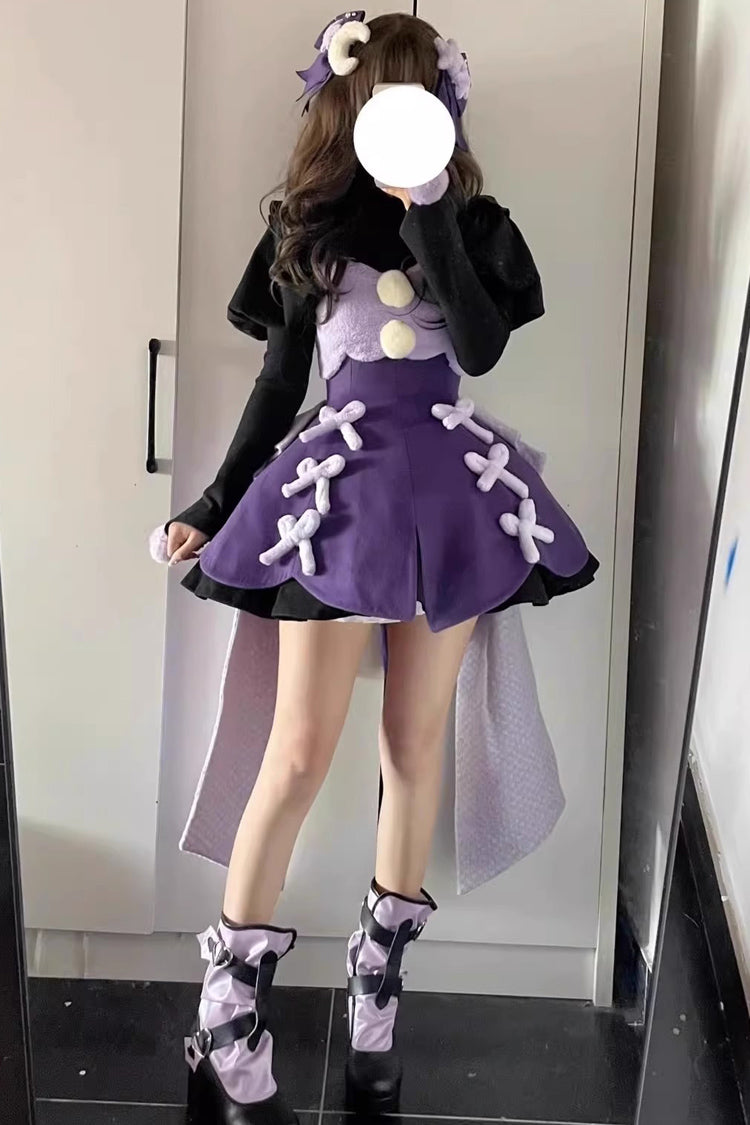 Black/Purple Magical Girl Long Sleeves Princess Sweet Lolita Dress