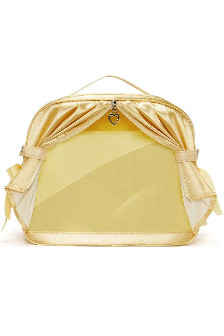 Yellow Curtain Style Large Capacity Kawaii Lolita Handbag Backpack Crossbody Ita Bag