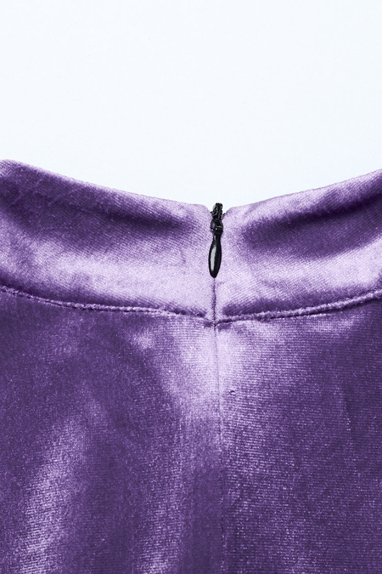 Black/Purple Long Sleeves Gradient Women's Gothic Dress