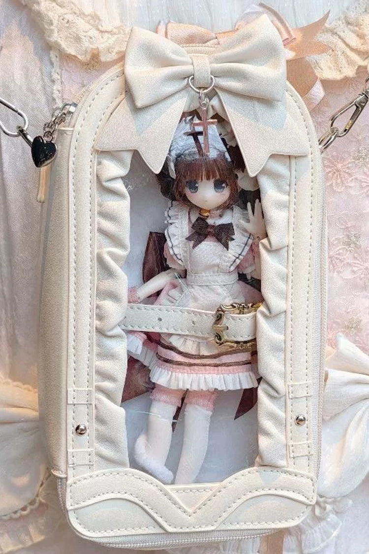 BJD Cross Bow Gathered Trim Window Doll Gothic Ita Bag Umhängetasche