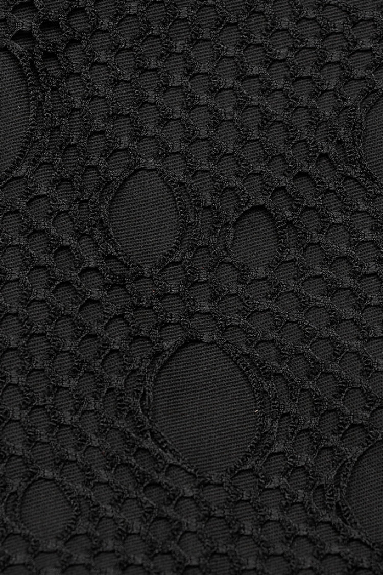 Black Stitching Mesh Metal Ring Decoration Men's Steampunk Pants