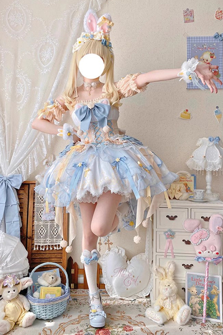 Blue Hanayome Bowknot Sweet Princess Lolita Dress