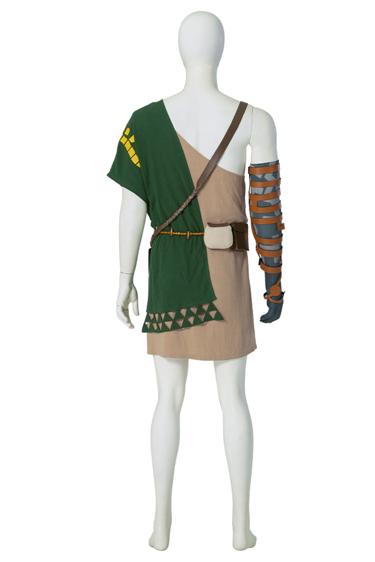 The Legend Of Zelda Tears Of The Kingdom Brown/Green Link Halloween Cosplay Costume Set (Without Shoes)