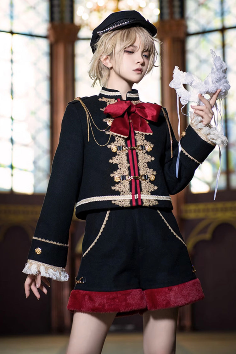Red/Black Dark Baroque Classic Ouji Lolita Hat