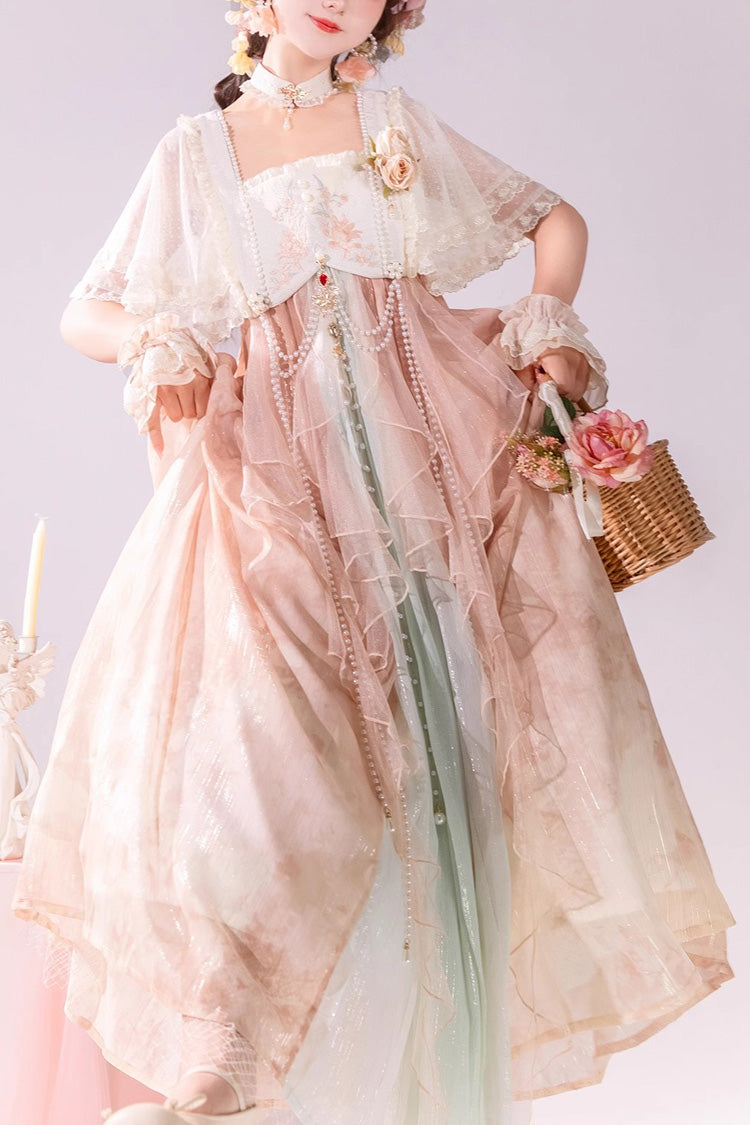Multi Colored Ruffles Lace Multi-Color Ruffle Lace Sweet Chinese Style Elegant Princess Lolita J ...