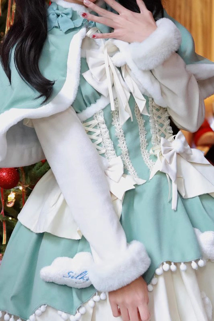 Lovely Multi-layer Bowknot Autumn and Winter Sweet Princess Lolita Jsk Dress 3 Colors