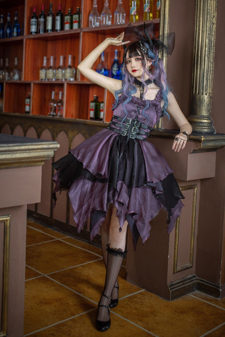 Purple [Seven Deadly Sins: Lust] Multi-Layered Irregular Gothic Lolita Jsk Dress