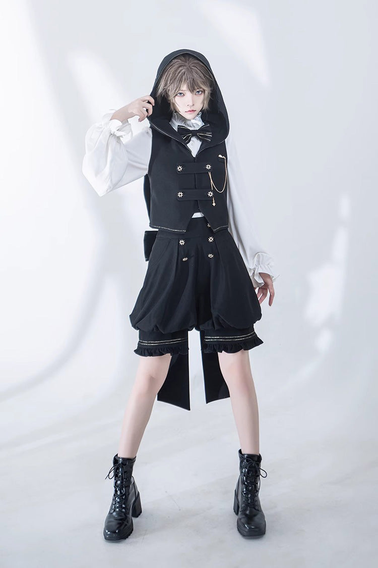 Black Anxious Rabbit Ouji Fashion Gothic Lolita Vest