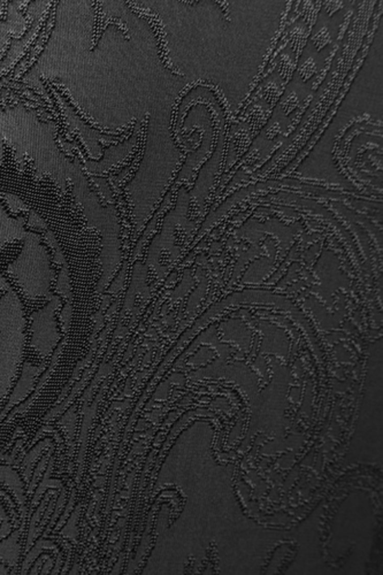 ブラック フード付きメタル バックル ロング トランペット スリーブ刺繍レディース ゴシック ドレス