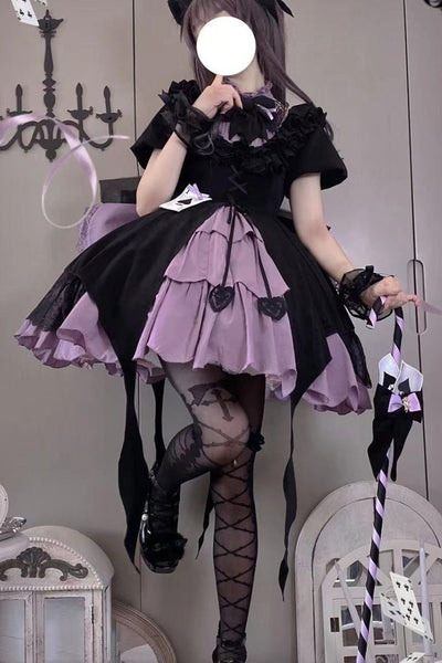 Black/Purple Magical Girl Phantom Thief Ace of Spades Multi-layer