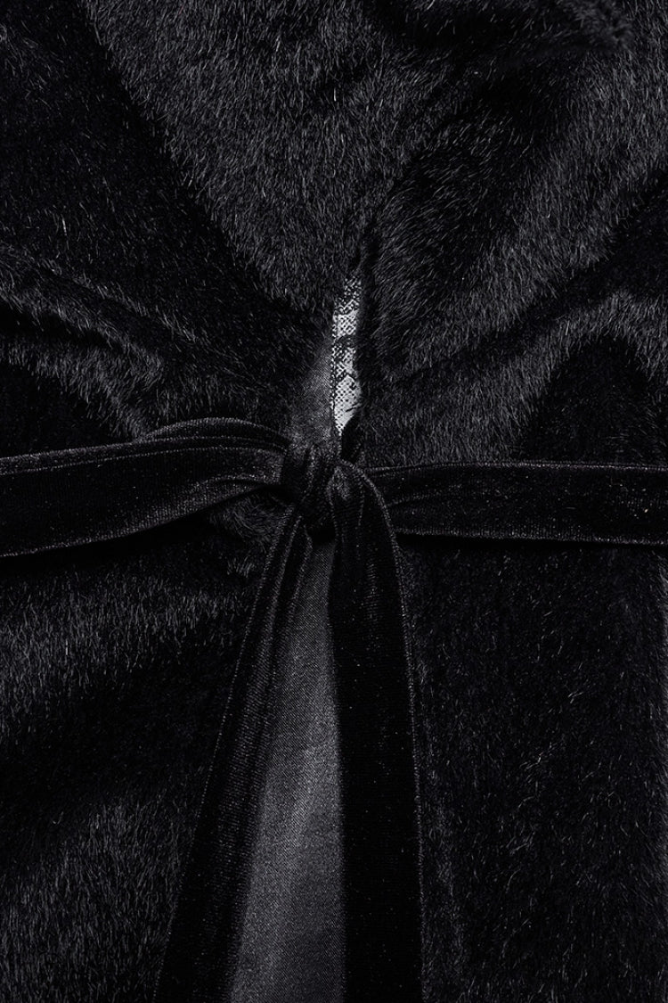 Black/Red Men's Strap Bat Gothic Coat Cloak