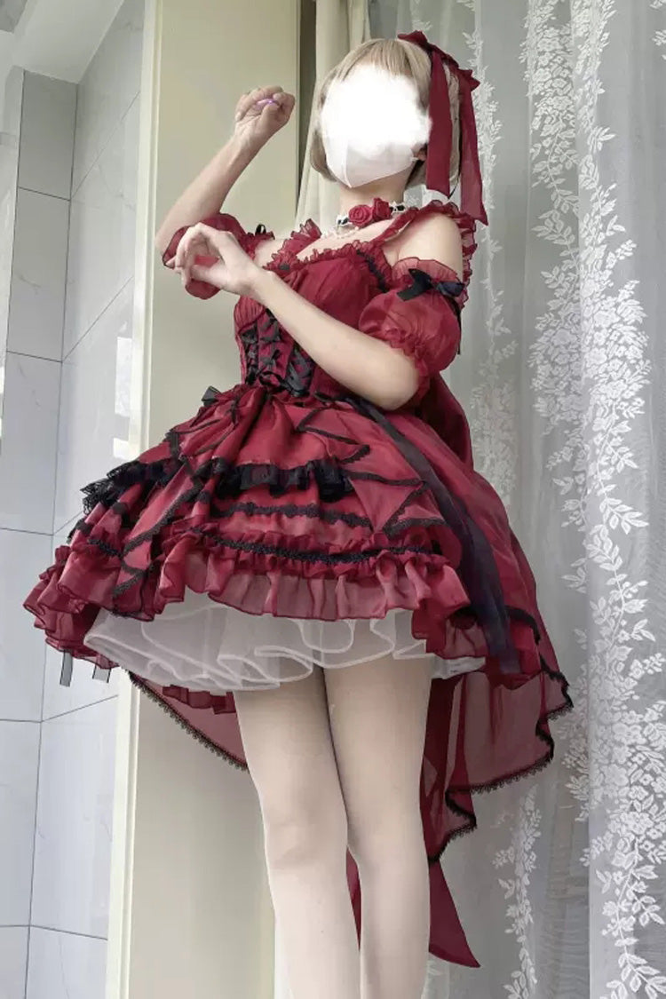 Glaze Fantasy Sleeveless Ruffle Embroidery Bowknot Sweet Lolita Jsk Dress 5 Colors