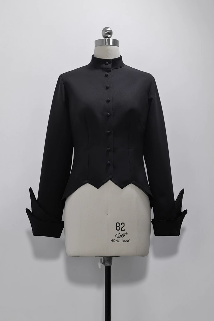 Black Vintage Medieval Prince Ouji Lolita Slim Fit Shirt
