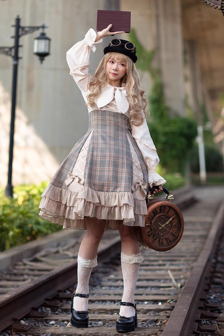 Multi-Color Backlight Memoirs Elegant Slim Bowknot Sleeveless Ruffle Classic Lolita Dress