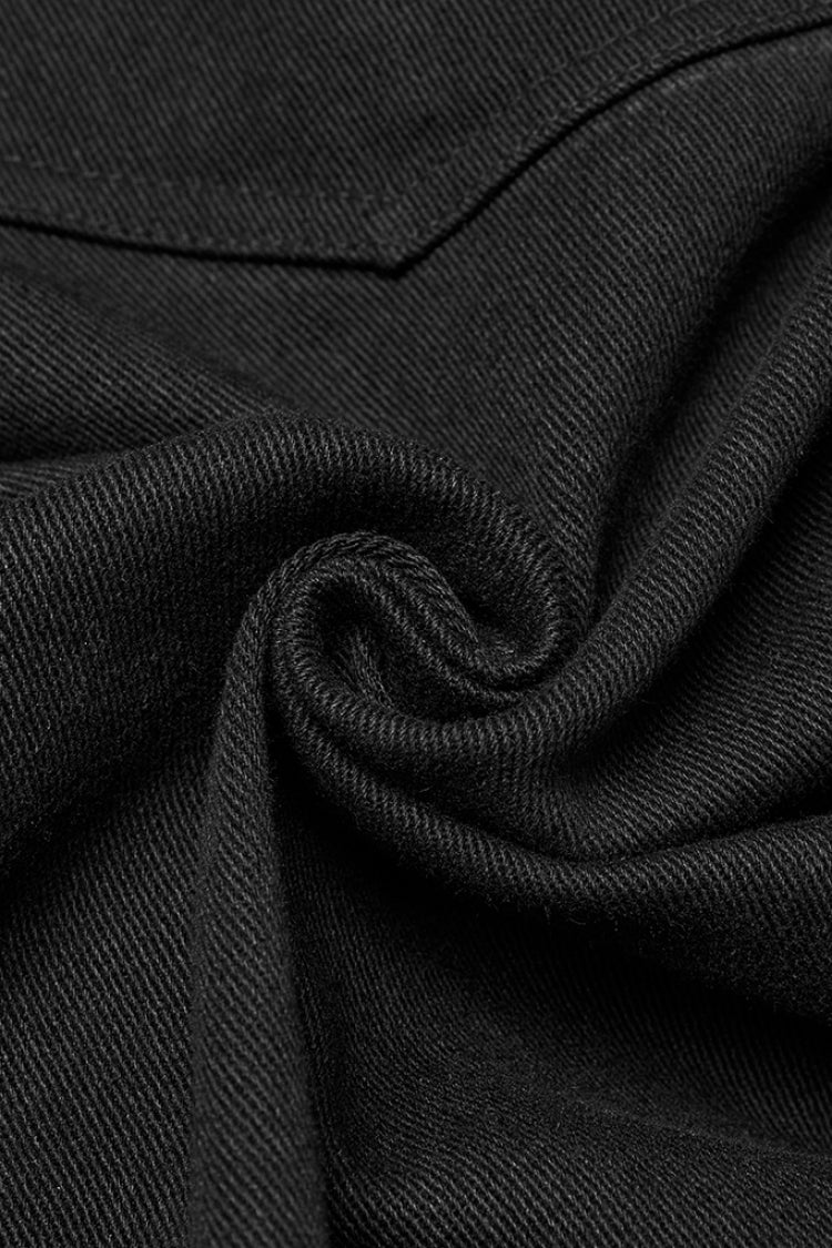 Black Buckle Skull Men's Punk Pants