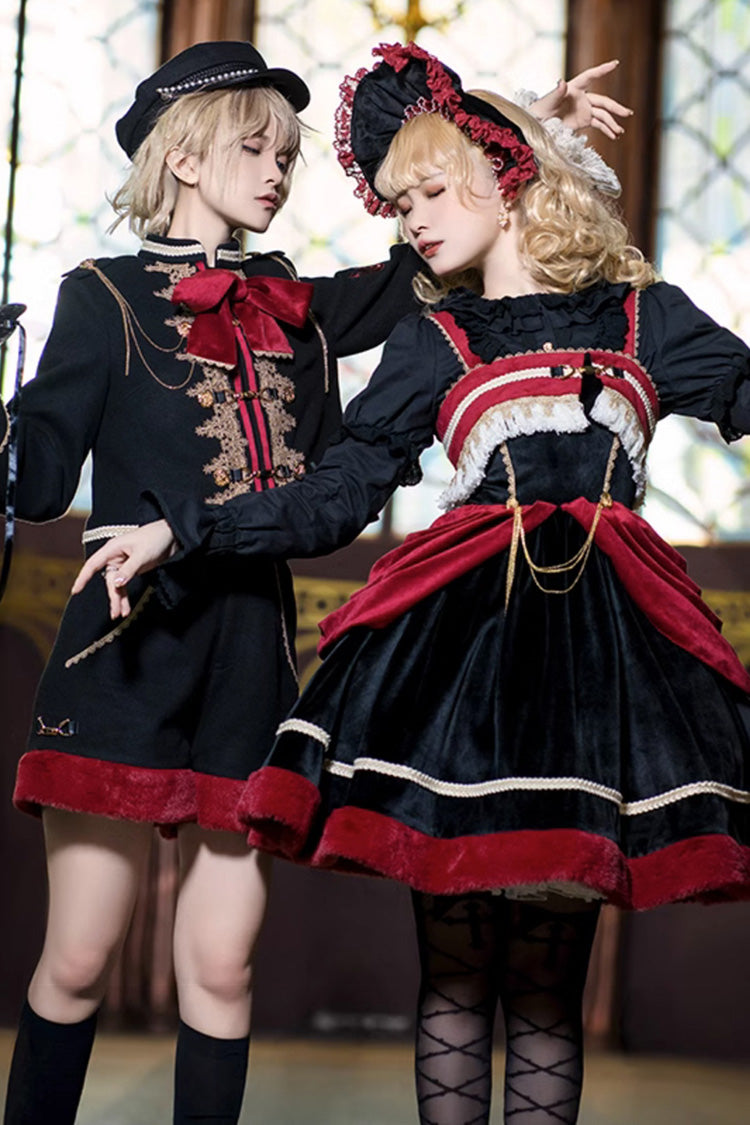 Red/Black Dark Baroque Classic Ouji Lolita Hat